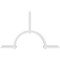 Ekena Millwork Ericson Architectural Grade PVC Gable Bracket, 108"W x 67 1/2"H x 4"D x 4"F, 15/12 Pitch GBP108X68X0404ERI00 - alternate 4